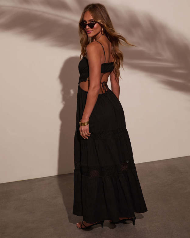 Valina Tiered Cut Out Maxi Dress-Matylis