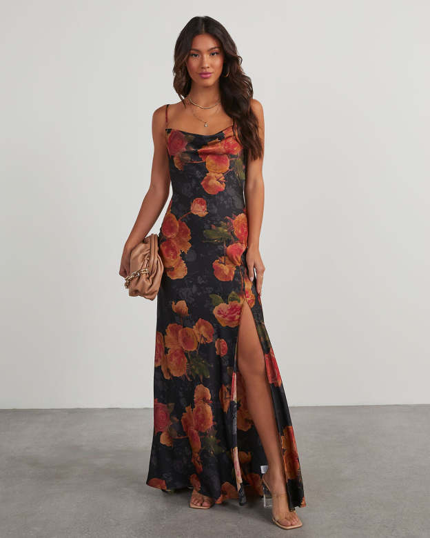 Tracey Floral Slip Maxi Dress-Matylis