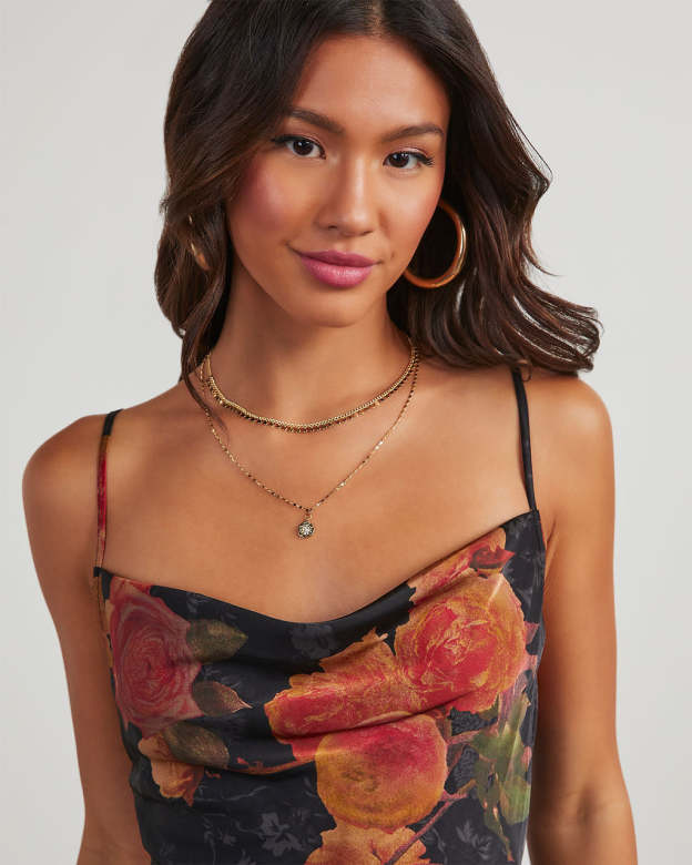 Tracey Floral Slip Maxi Dress-Matylis