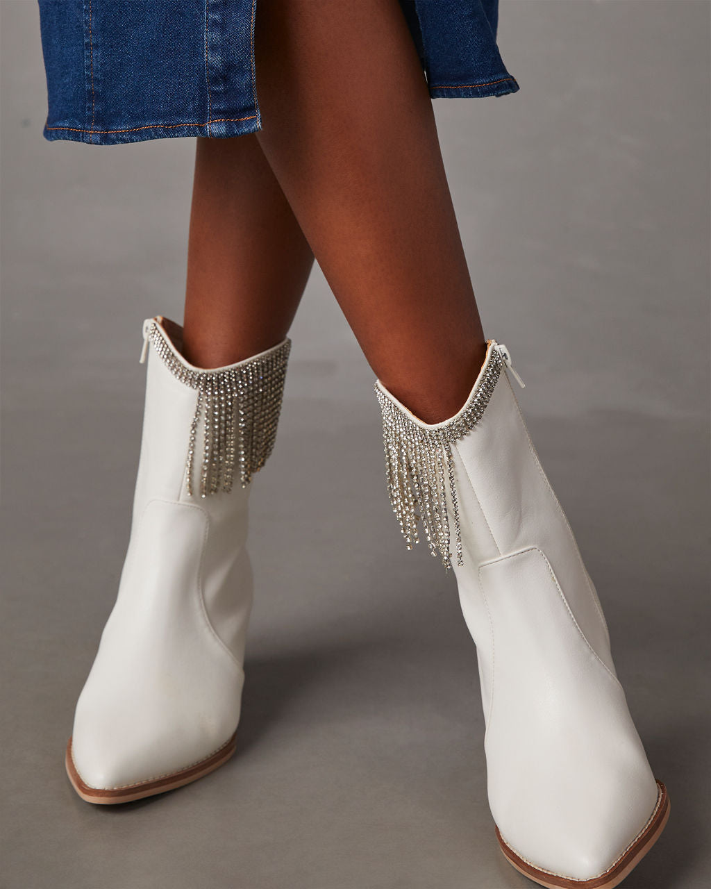 Womack Fringe Tassel Ankle Boots-Matylis