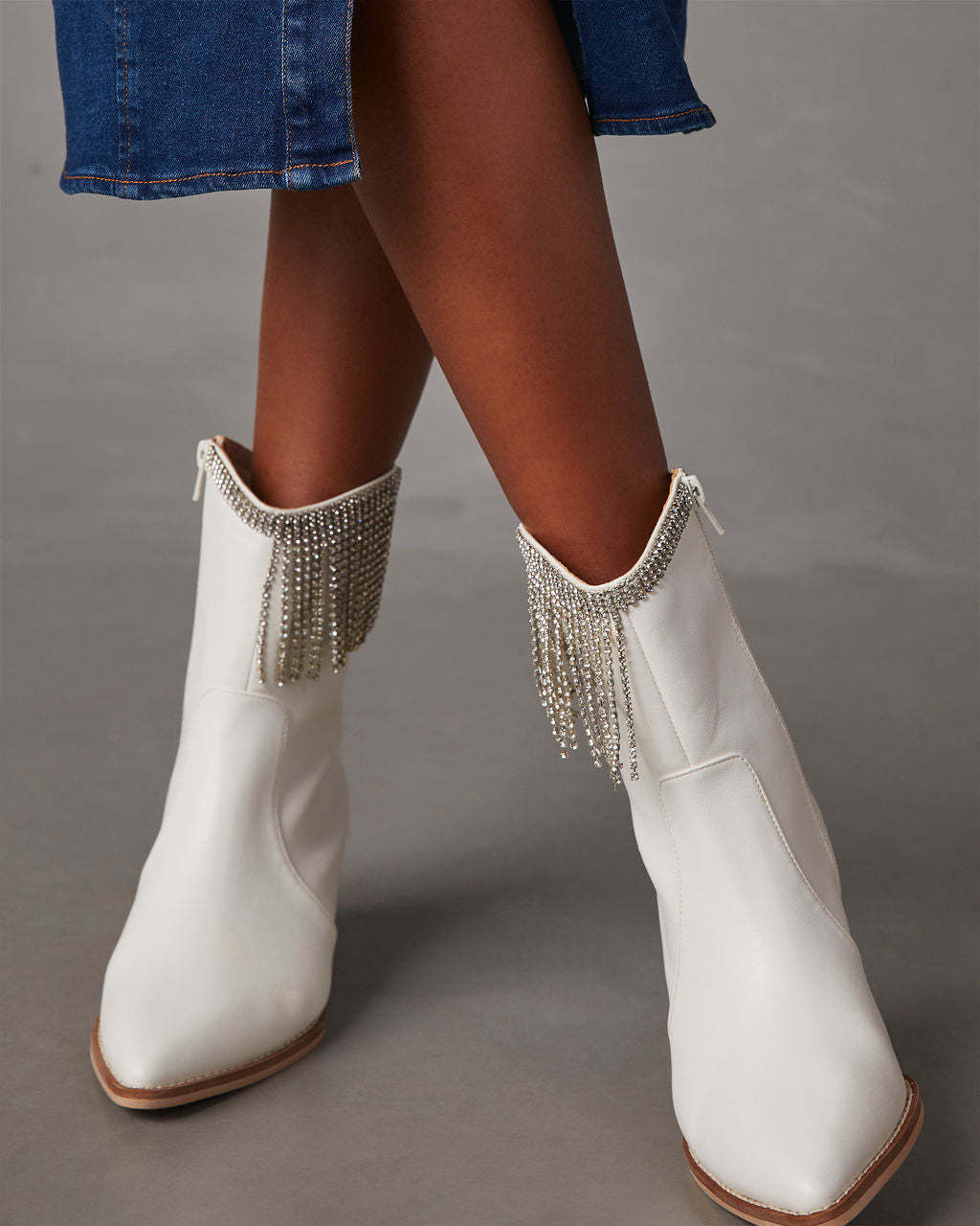 Womack Fringe Tassel Ankle Boots-Matylis