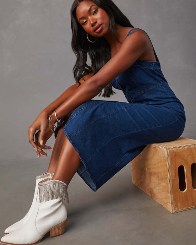 Womack Fringe Tassel Ankle Boots-Matylis