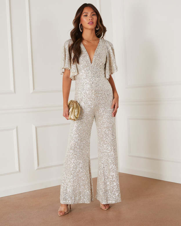 Trophy Wife Sequin Jumpsuit-Matylis