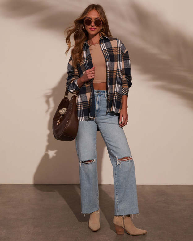Tucker Plaid Shacket-Matylis