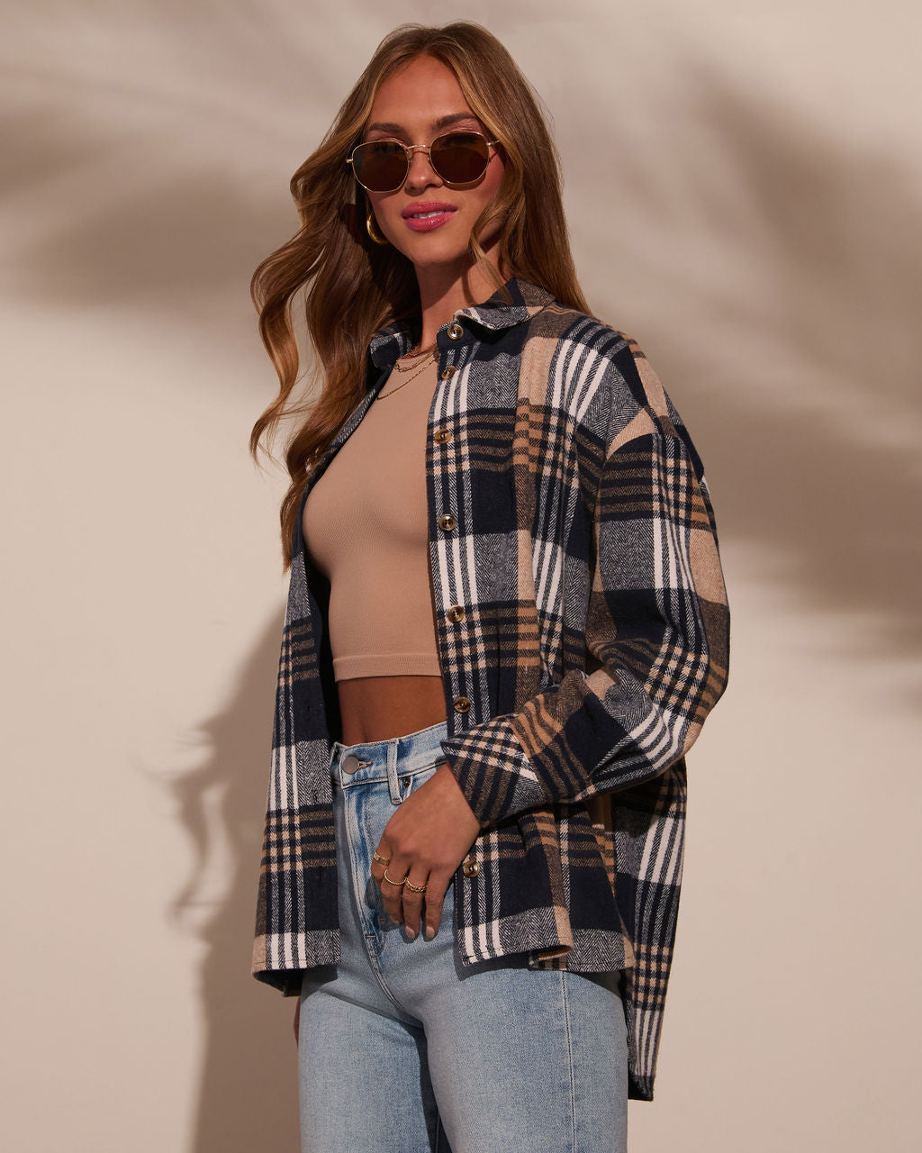 Tucker Plaid Shacket-Matylis