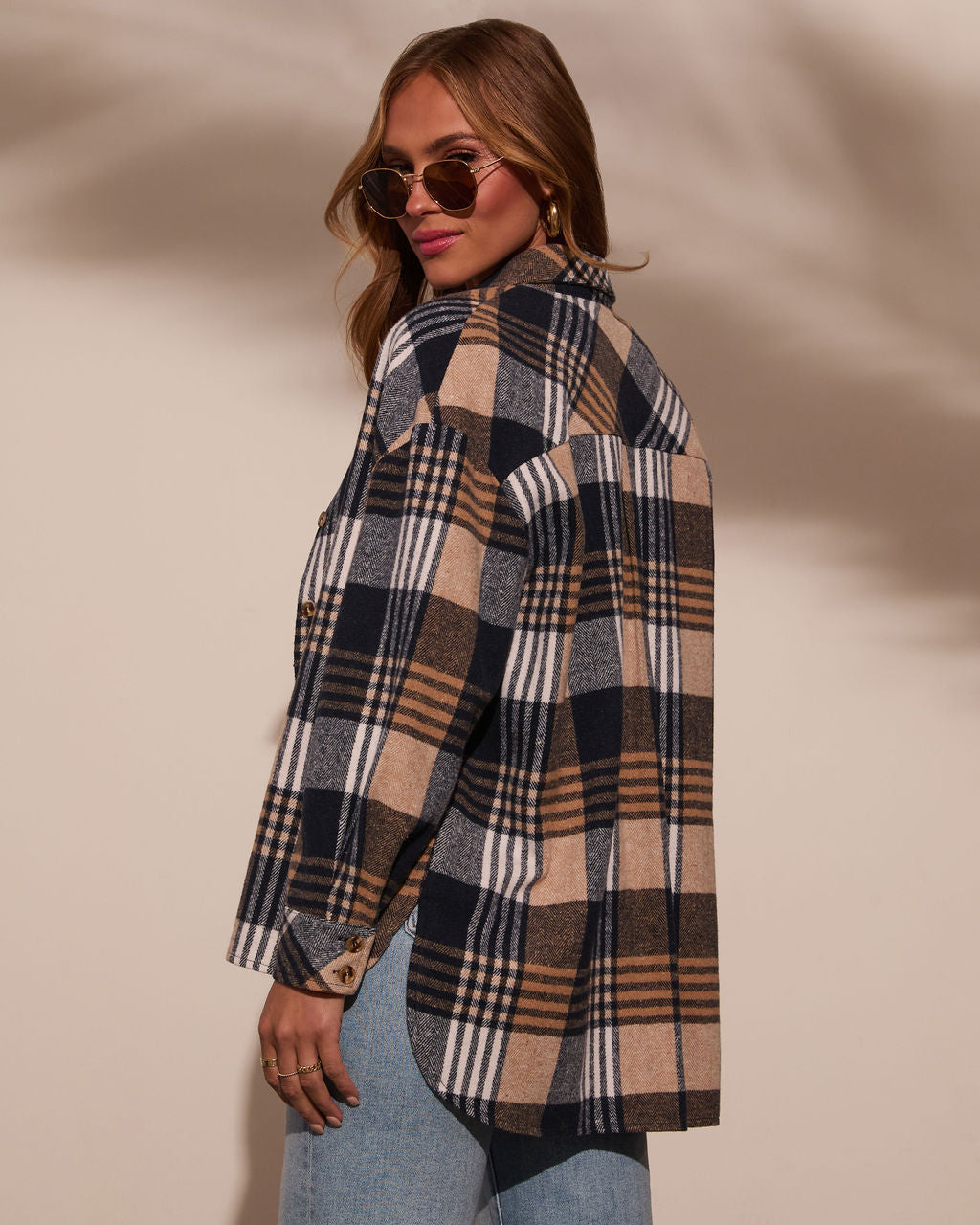 Tucker Plaid Shacket-Matylis