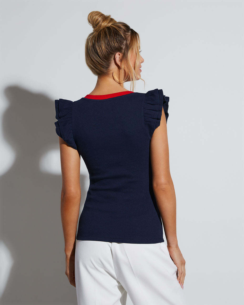 Wilma Ribbed Short Sleeve Top-Matylis