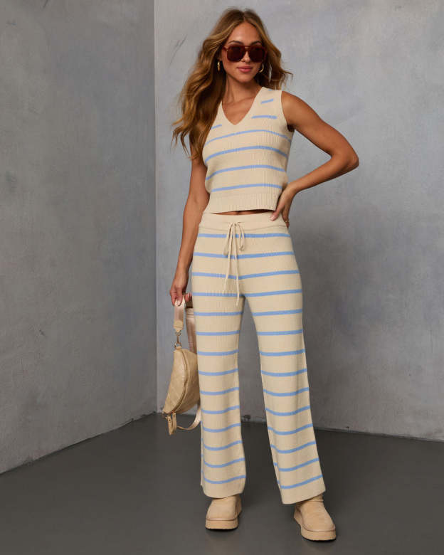 Warm Cravings Striped Sweater Vest-Matylis