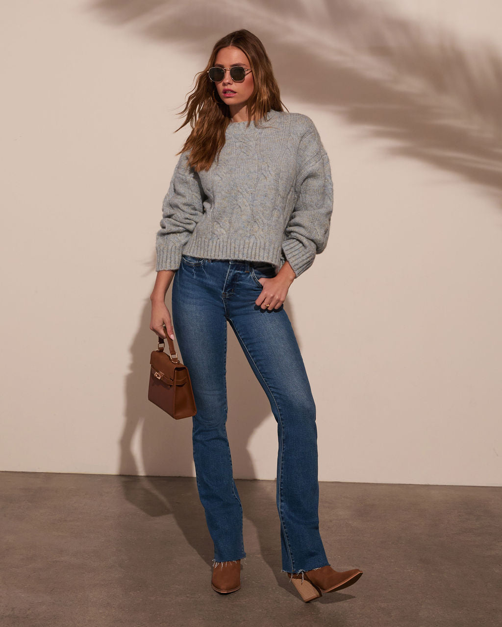 Warm Touch Cable Knit Sweater-Matylis