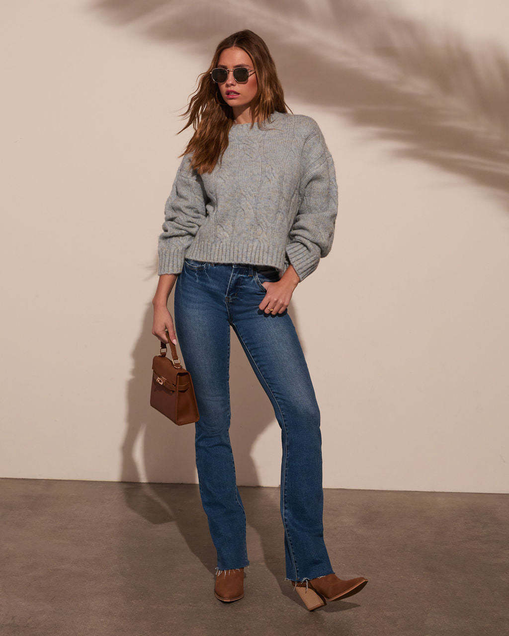 Warm Touch Cable Knit Sweater-Matylis