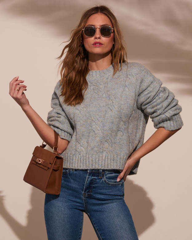 Warm Touch Cable Knit Sweater-Matylis