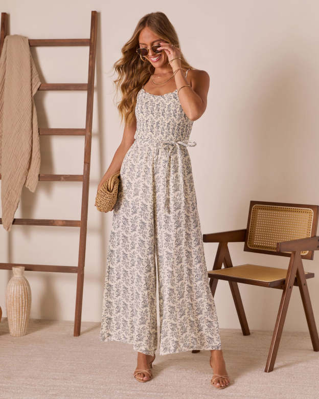 Wild Sage Wide Leg Jumpsuit-Matylis