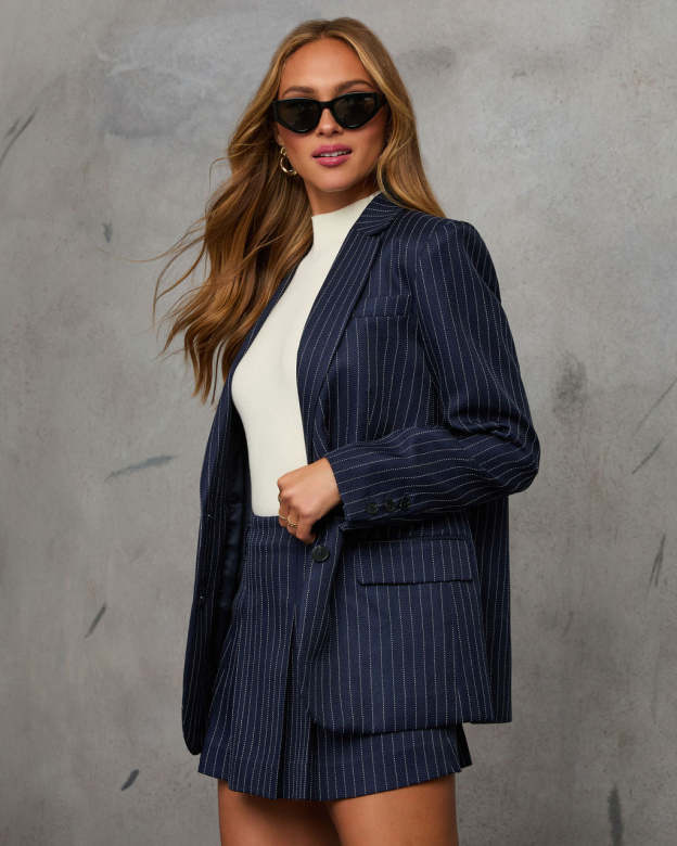 Velena Striped Blazer-Matylis