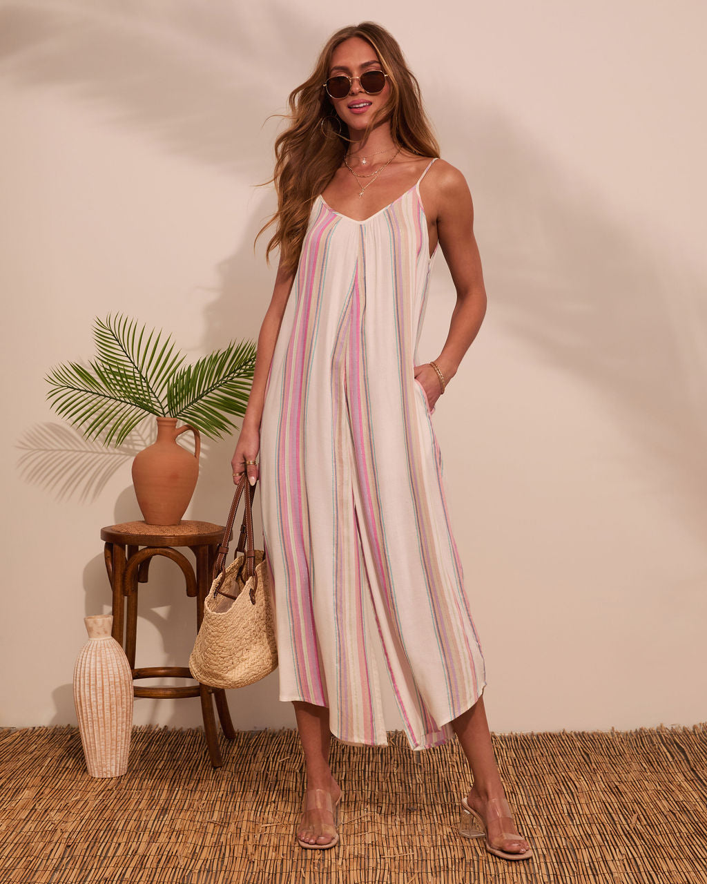 Trevi Striped Linen Jumpsuit-Matylis