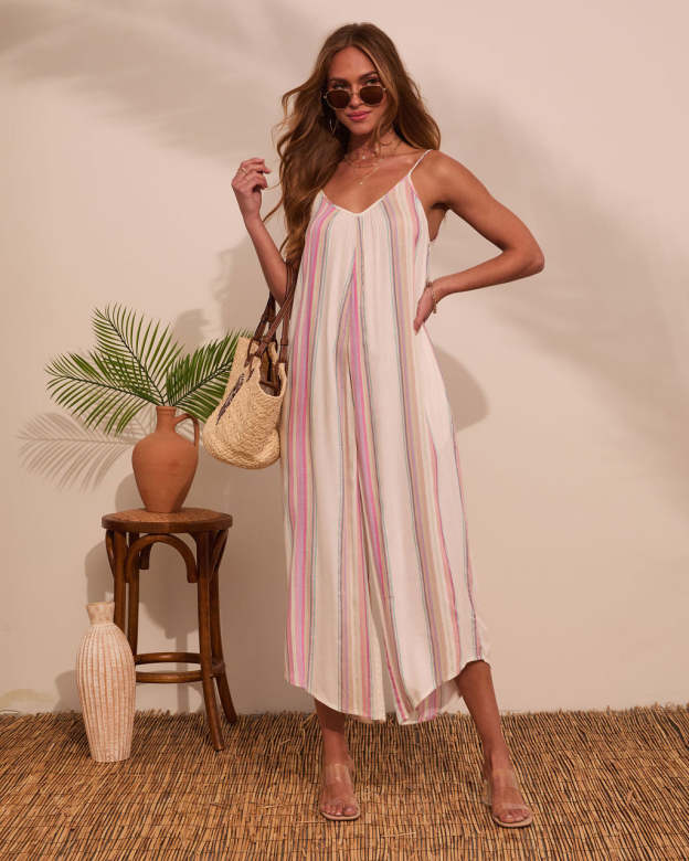 Trevi Striped Linen Jumpsuit-Matylis