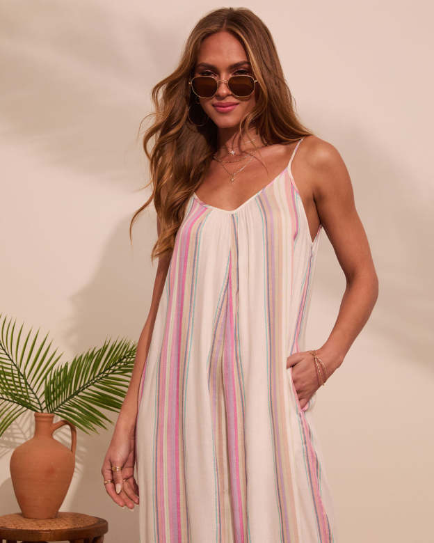 Trevi Striped Linen Jumpsuit-Matylis