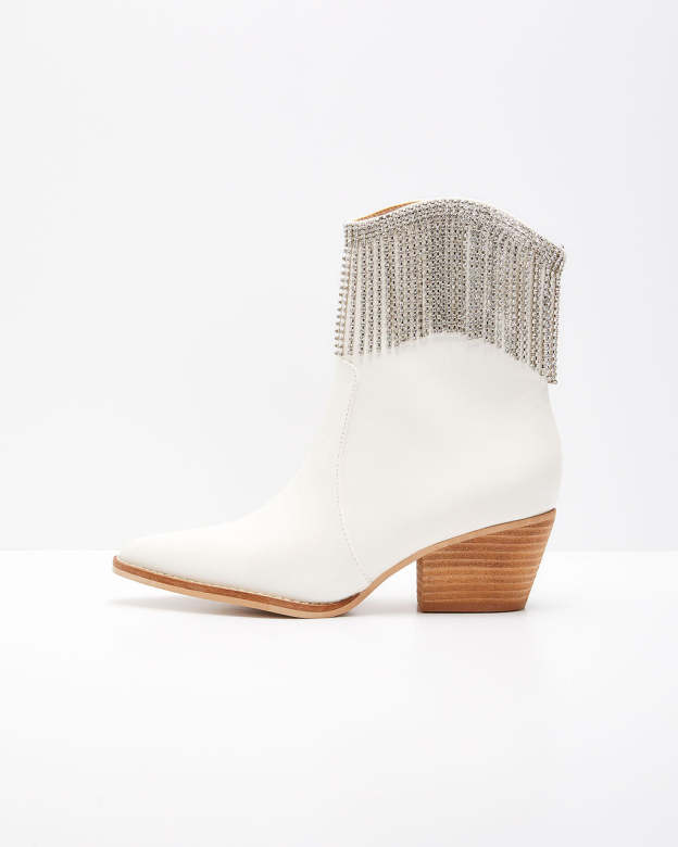 Womack Fringe Tassel Ankle Boots-Matylis