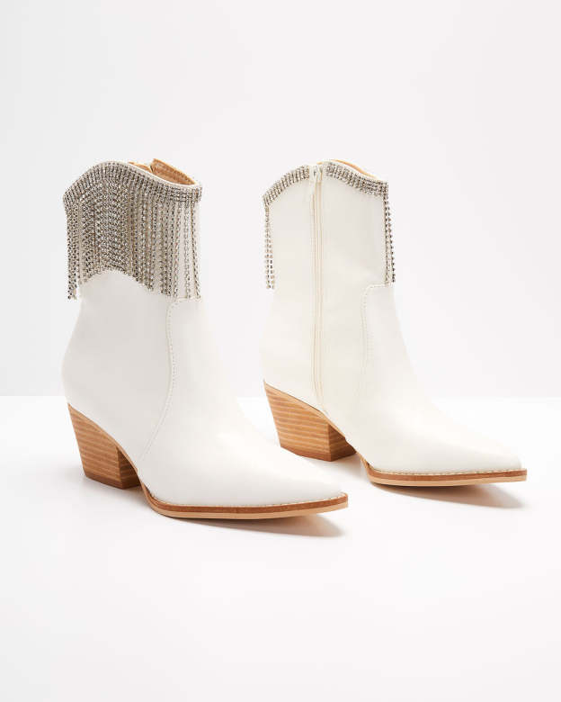 Womack Fringe Tassel Ankle Boots-Matylis