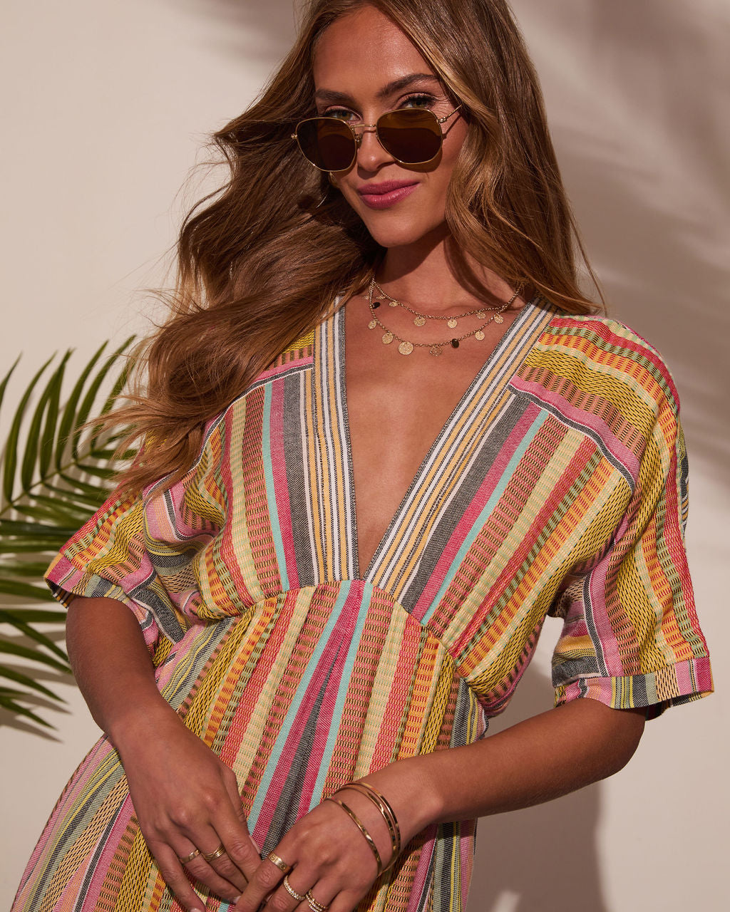 Vivica Striped Maxi Dress-Matylis