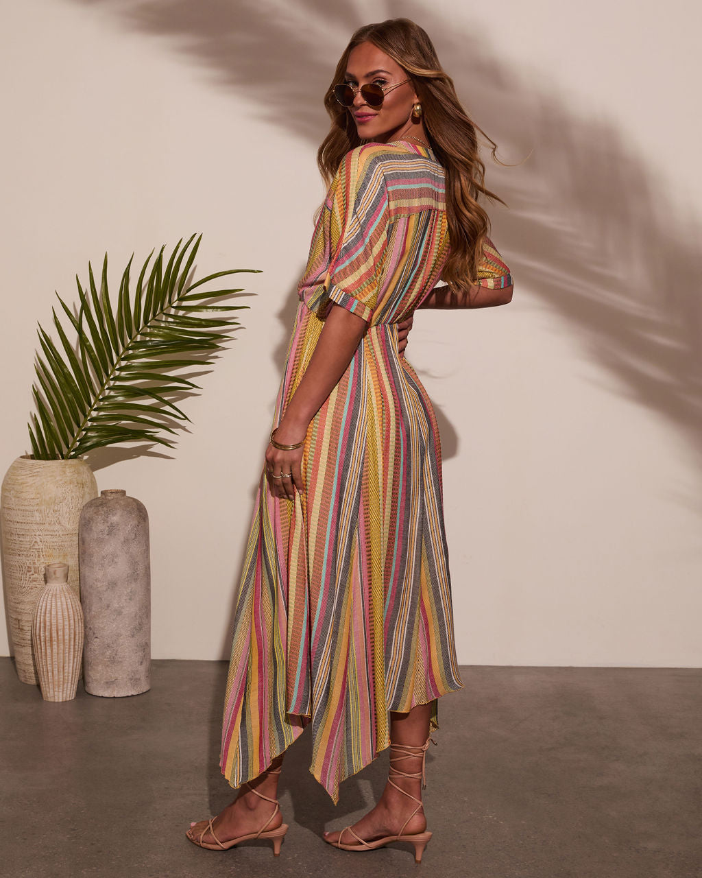 Vivica Striped Maxi Dress-Matylis
