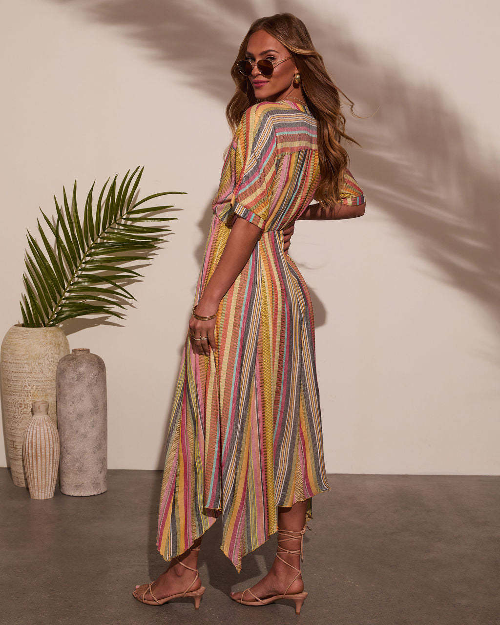 Vivica Striped Maxi Dress-Matylis