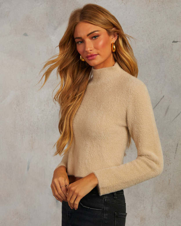 Vayda Cropped Turtle Neck Sweater-Matylis