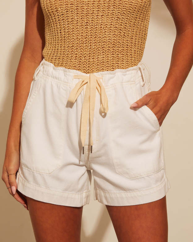 Westley Drawstring Denim Shorts-Matylis