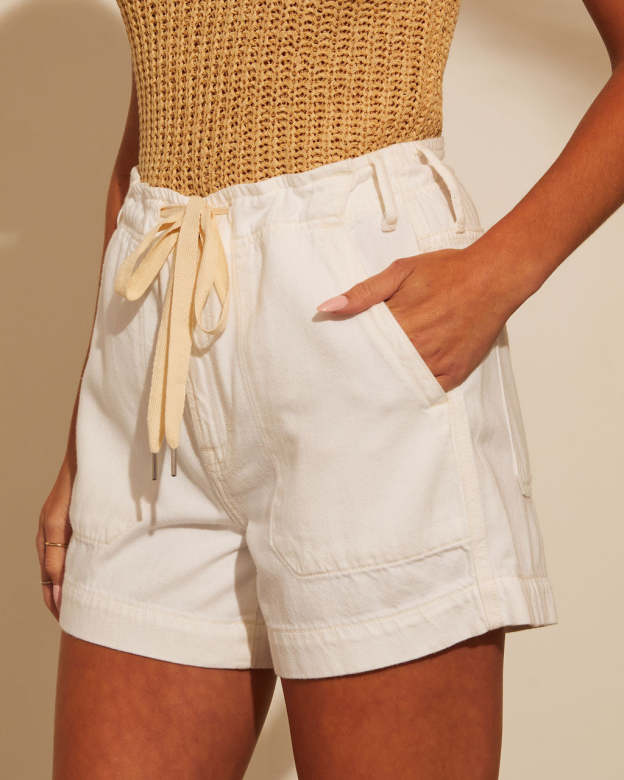 Westley Drawstring Denim Shorts-Matylis