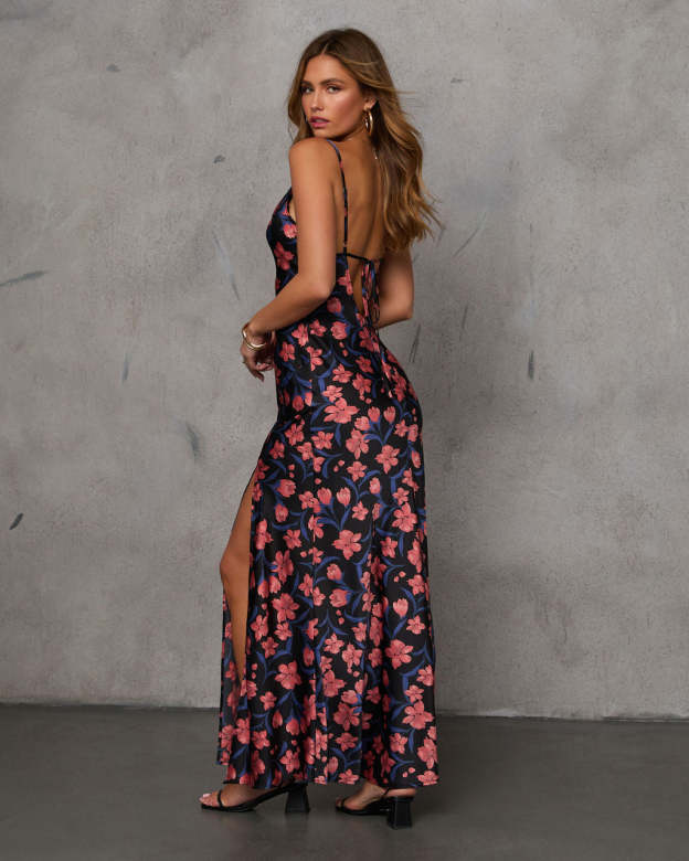 Tracey Floral Slip Maxi Dress-Matylis