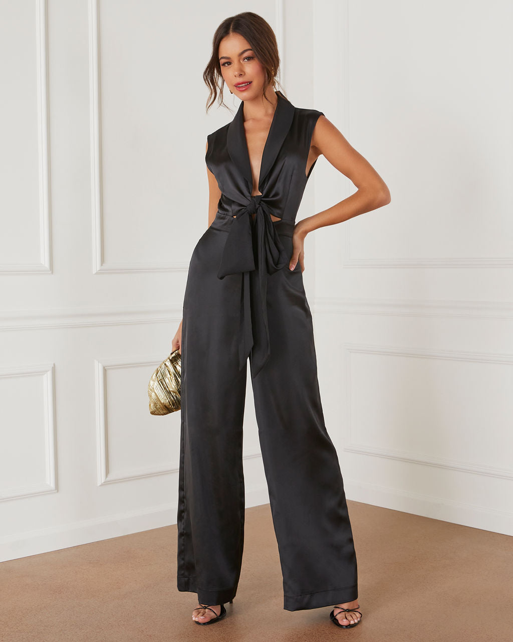 Turner Satin Sleeveless Jumpsuit-Matylis