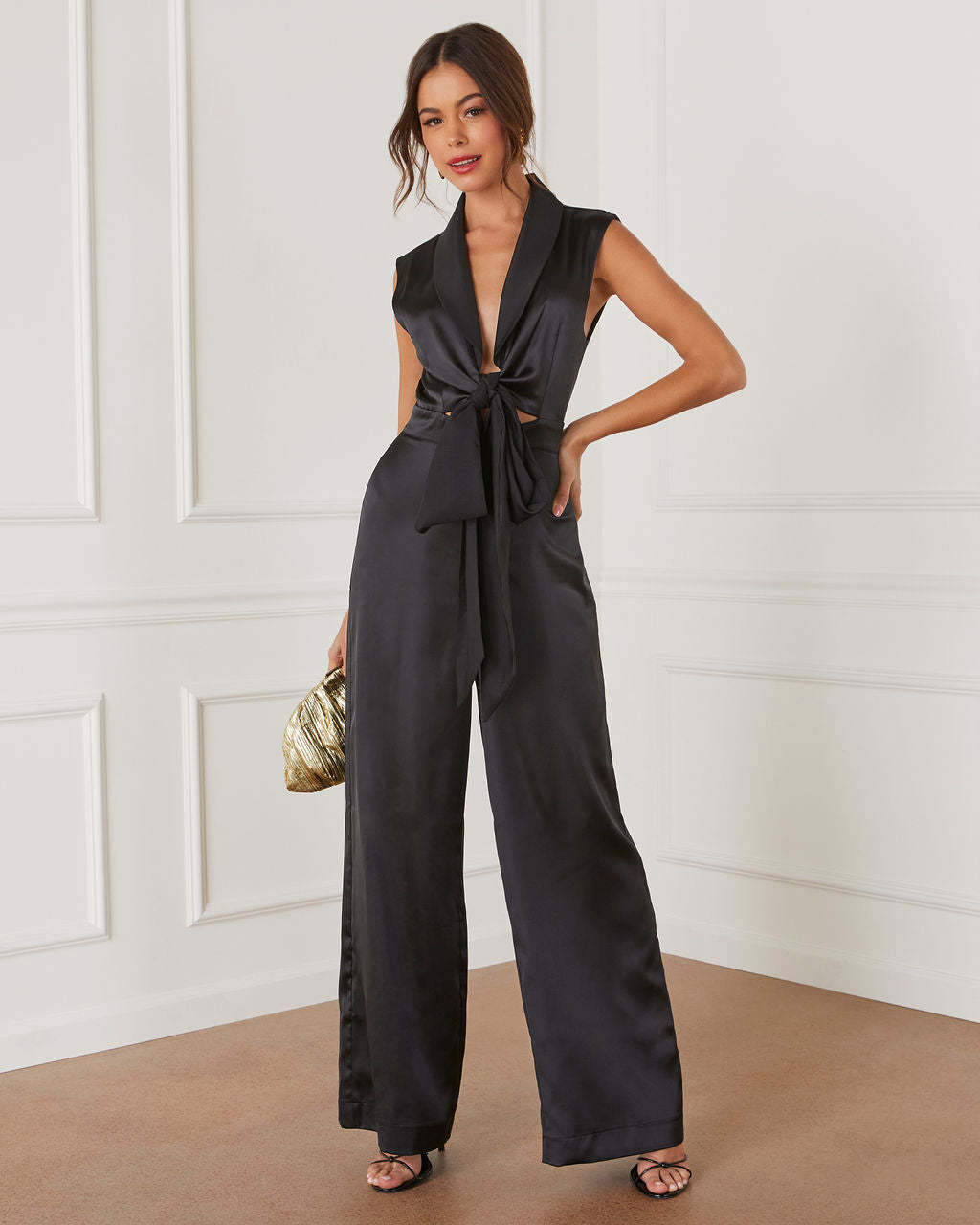 Turner Satin Sleeveless Jumpsuit-Matylis