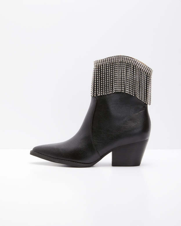 Womack Fringe Tassel Ankle Boots-Matylis