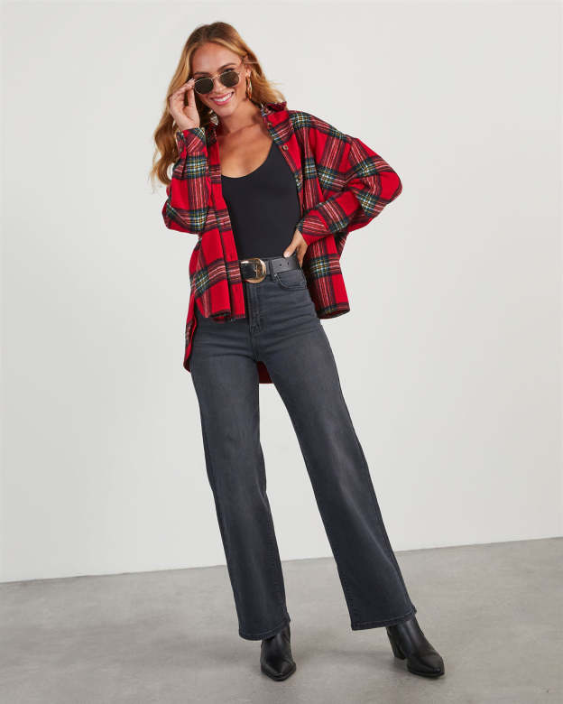 Tucker Plaid Shacket-Matylis