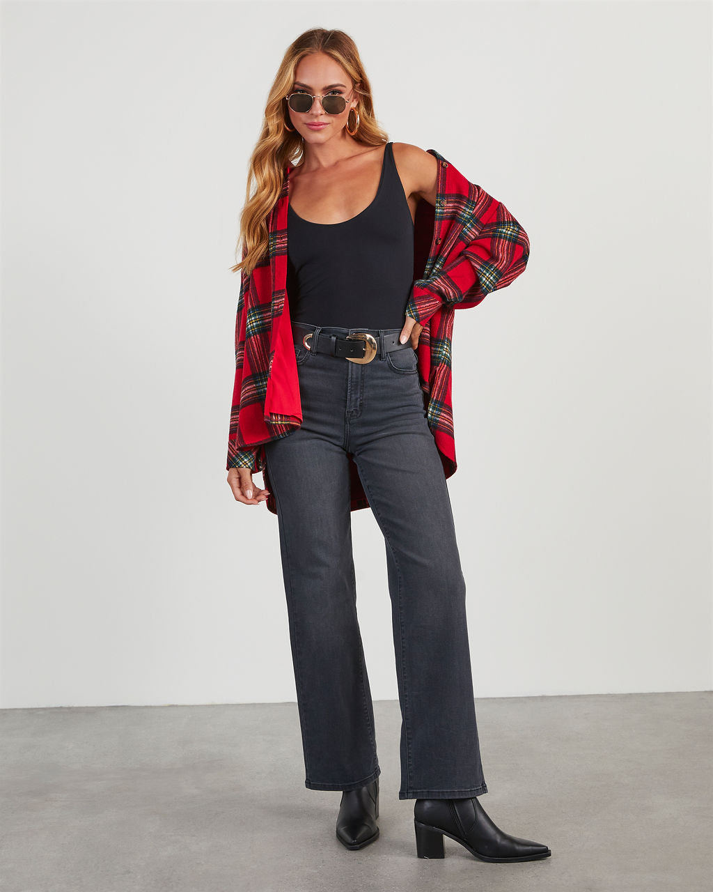 Tucker Plaid Shacket-Matylis