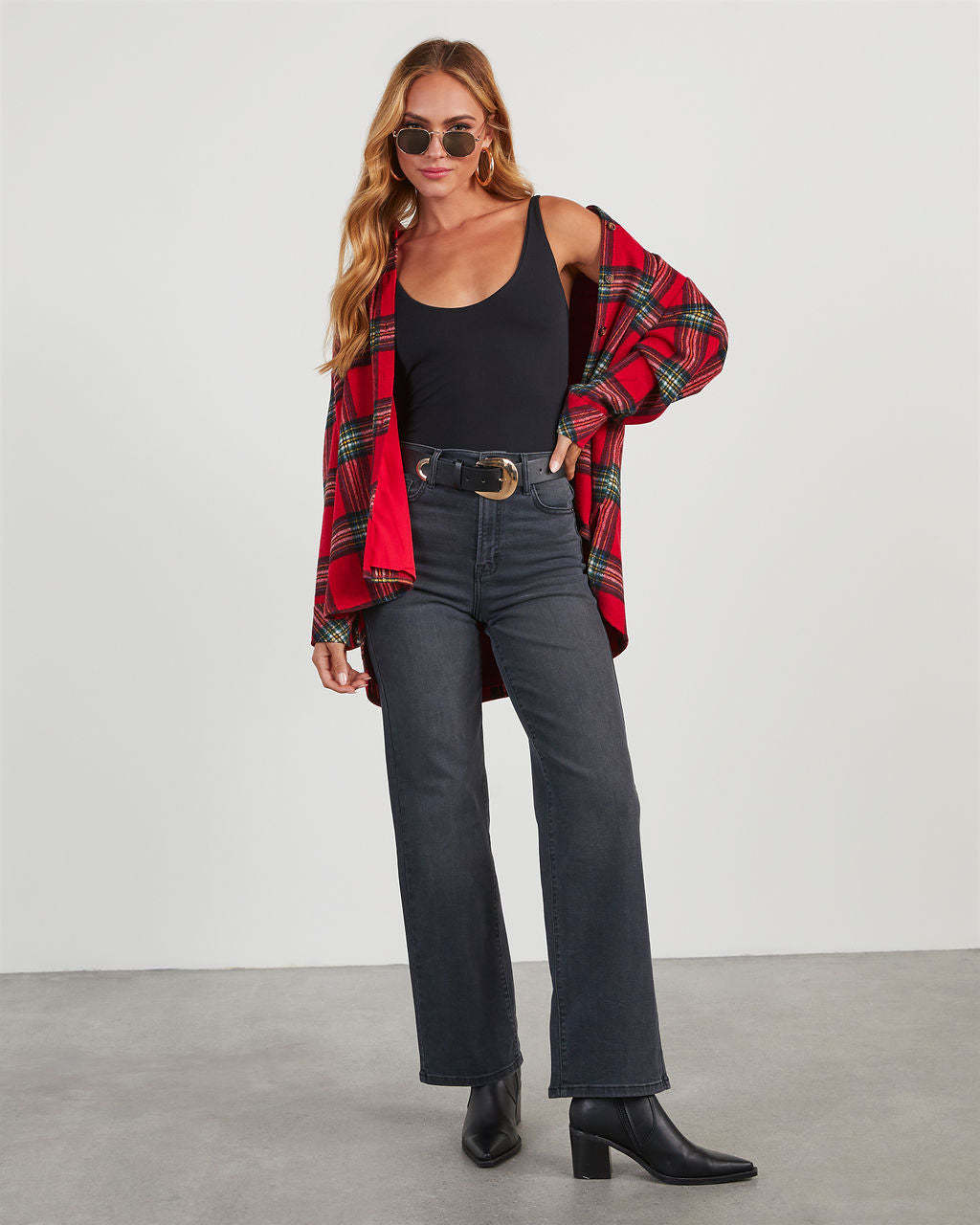 Tucker Plaid Shacket-Matylis