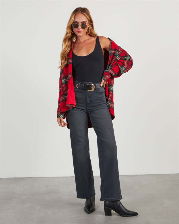 Tucker Plaid Shacket-Matylis