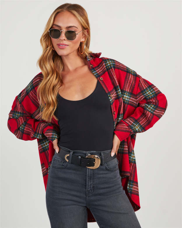 Tucker Plaid Shacket-Matylis
