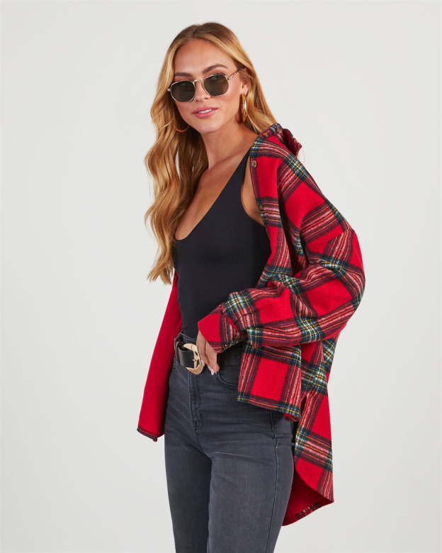 Tucker Plaid Shacket-Matylis
