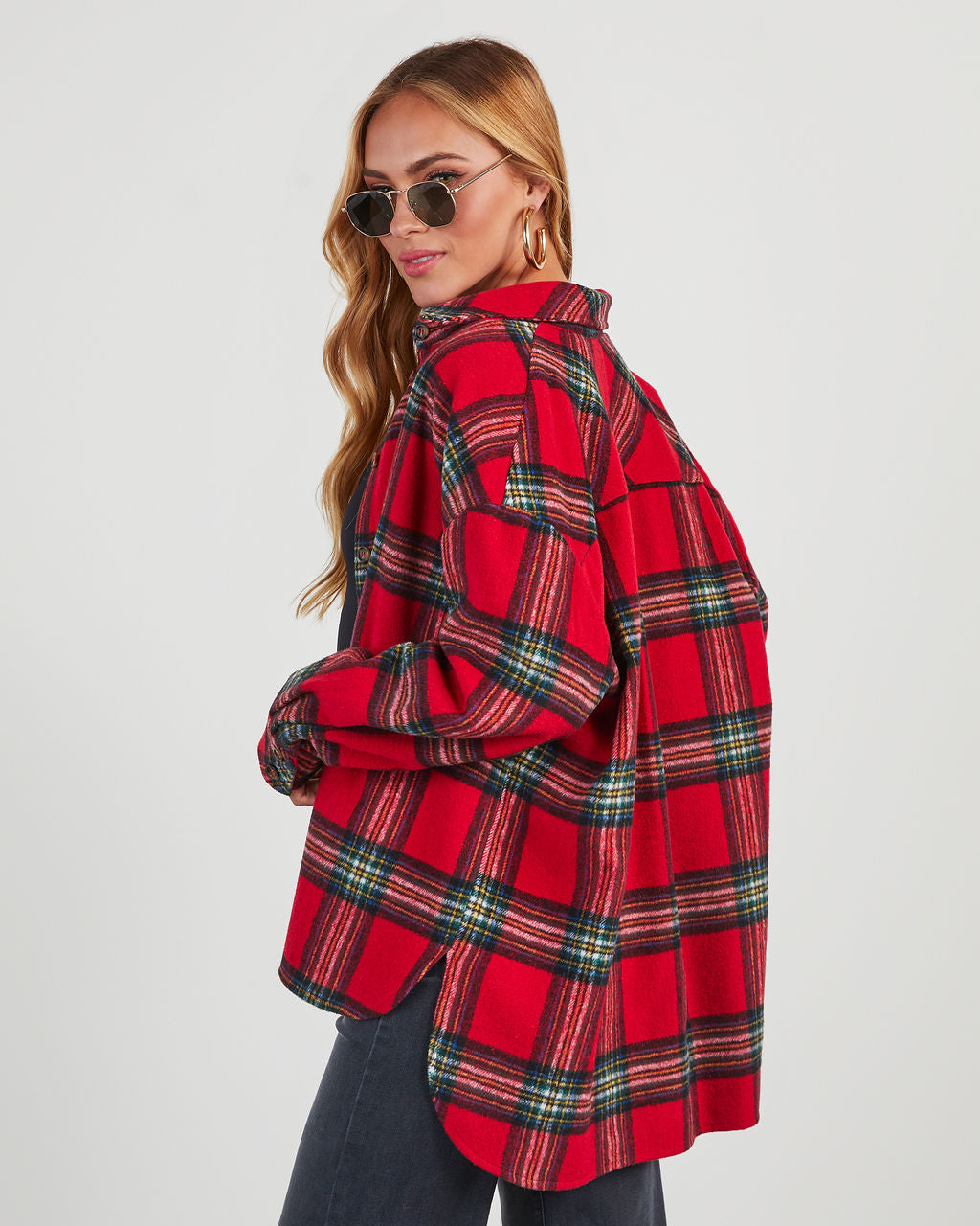 Tucker Plaid Shacket-Matylis