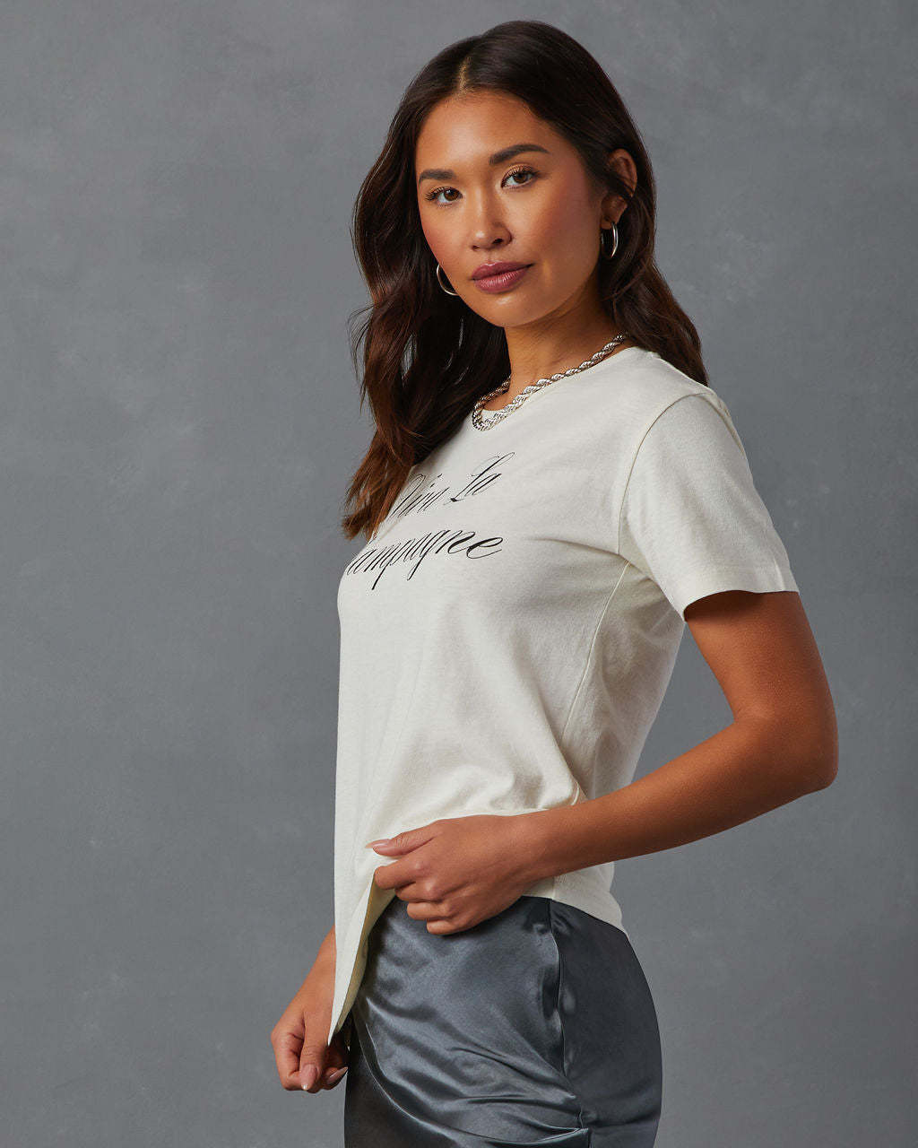 Viva La Champagne Graphic Tee-Matylis