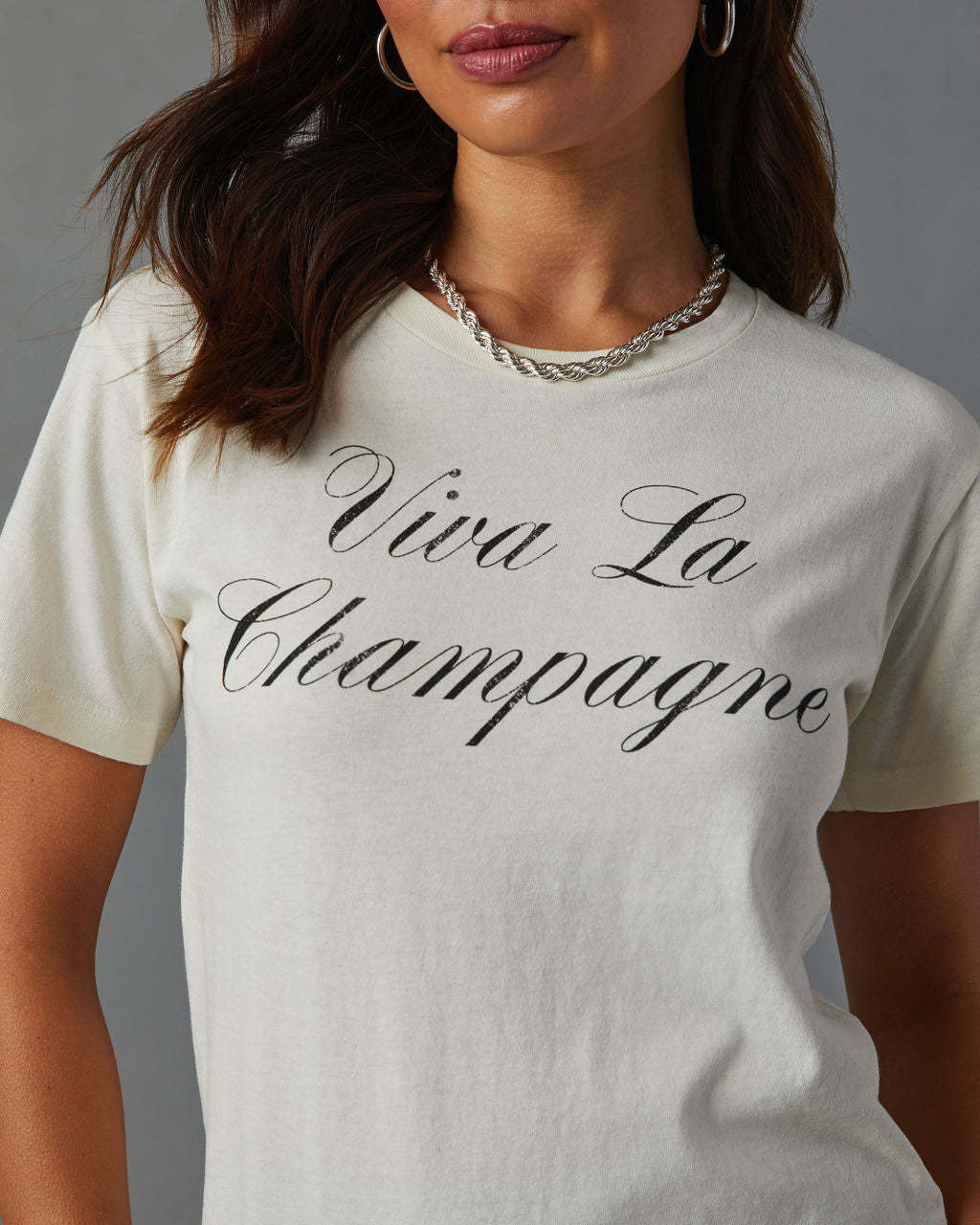 Viva La Champagne Graphic Tee-Matylis