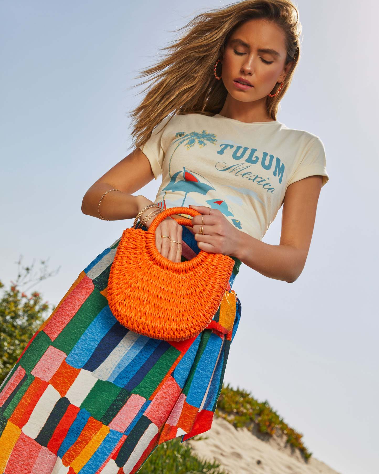 Valencia Small Rounded Straw Tote-Matylis