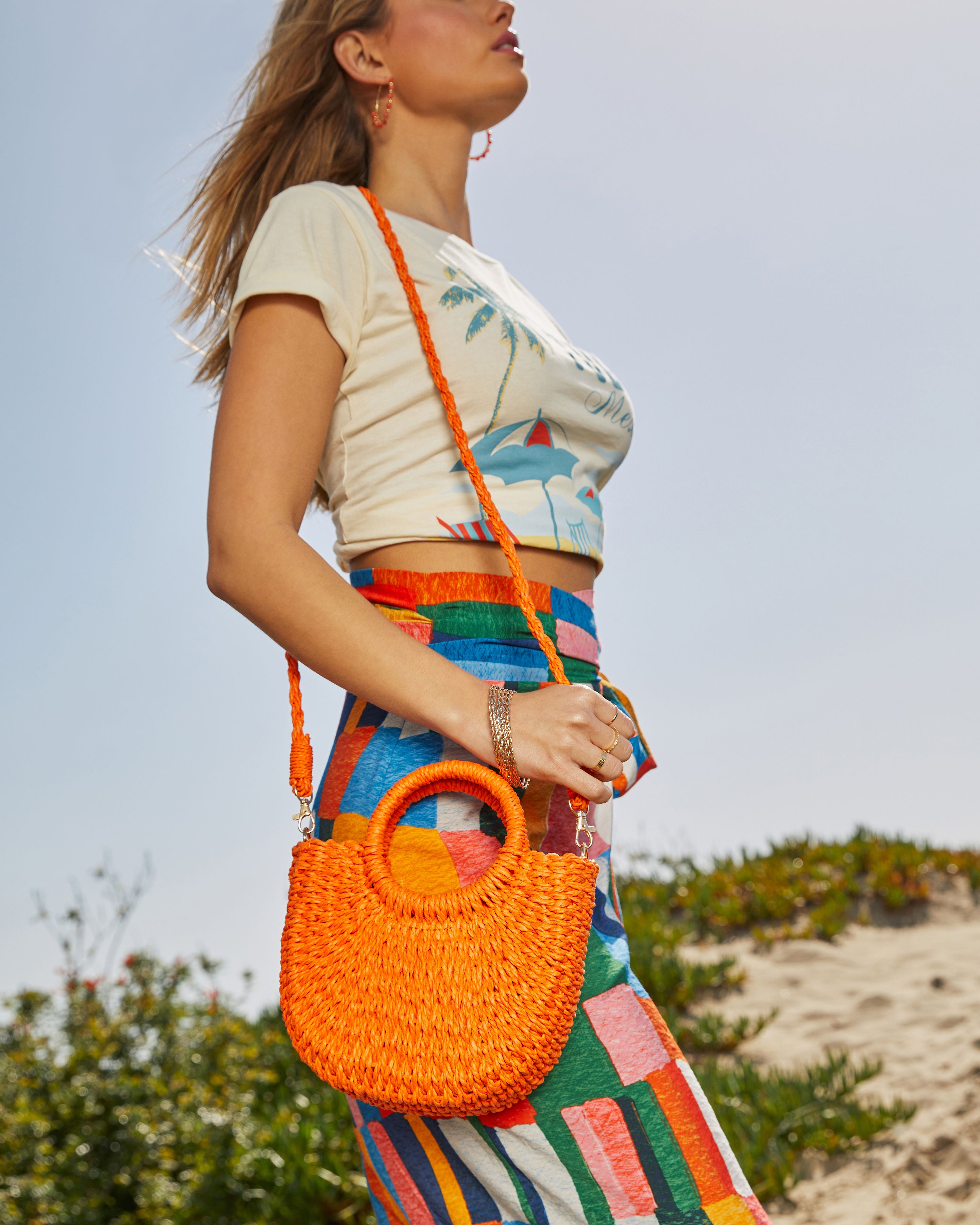 Valencia Small Rounded Straw Tote-Matylis