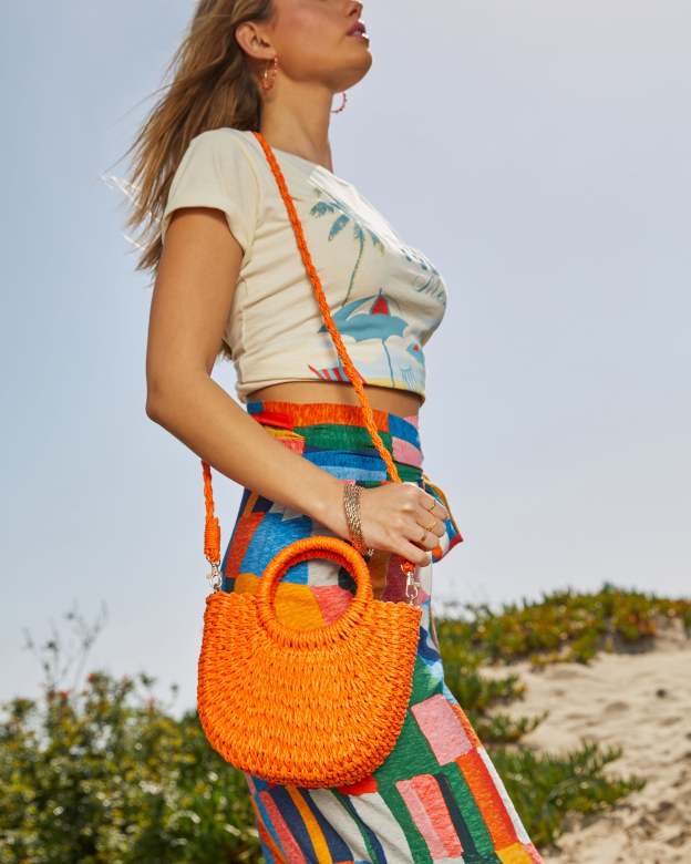 Valencia Small Rounded Straw Tote-Matylis