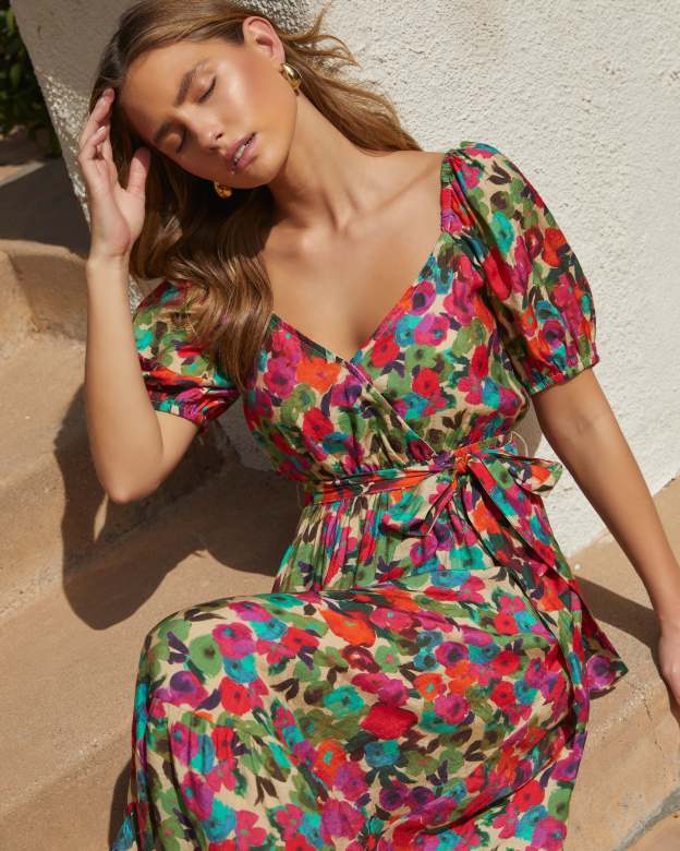 Willa Floral Midi Dress-Matylis