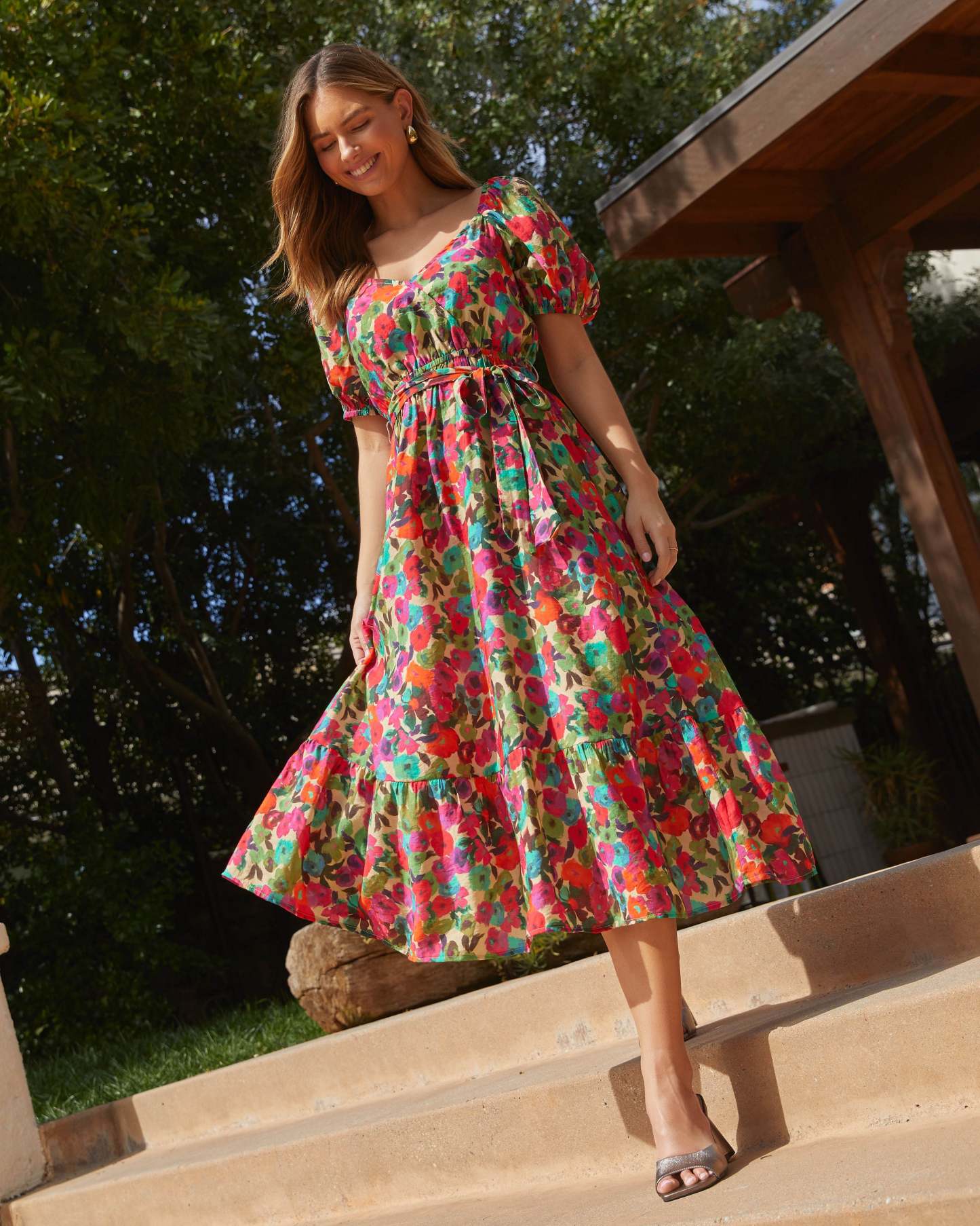 Willa Floral Midi Dress-Matylis
