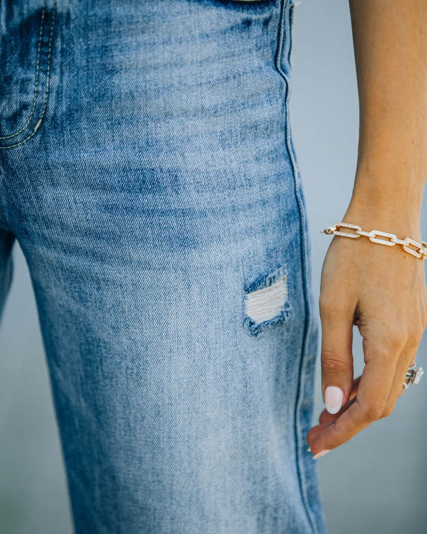 Warren High Rise Distressed 90'S Flare Denim-Matylis