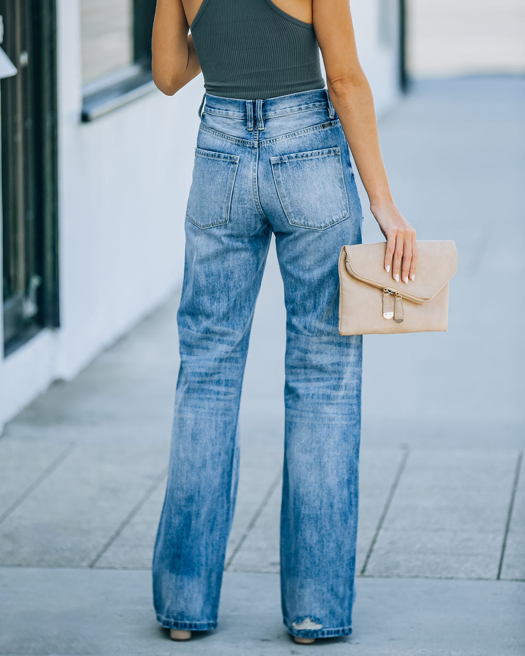 Warren High Rise Distressed 90'S Flare Denim-Matylis