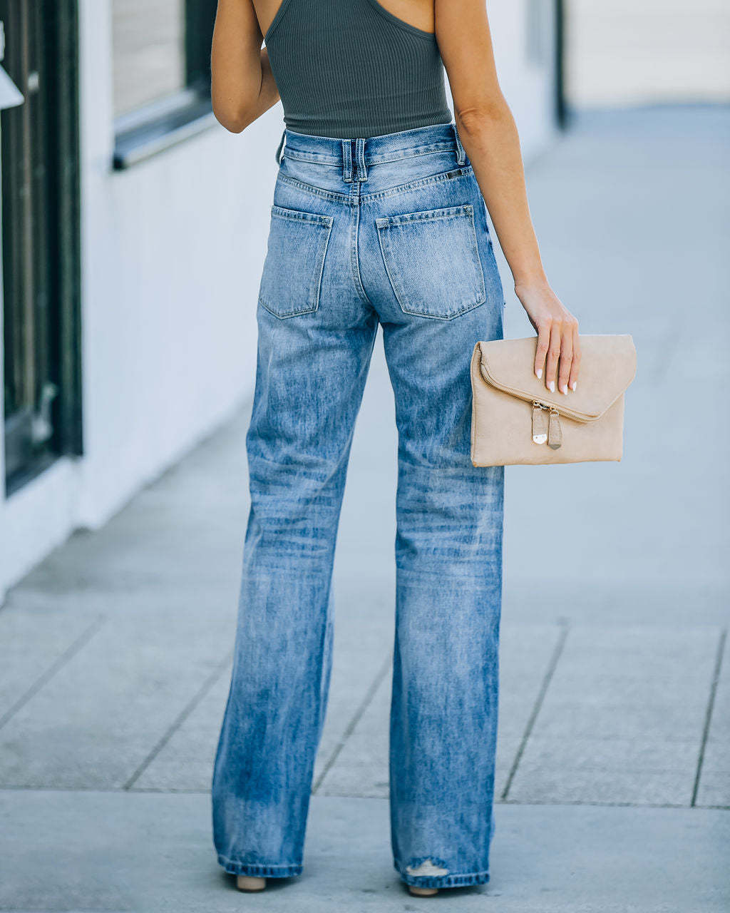 Warren High Rise Distressed 90'S Flare Denim-Matylis