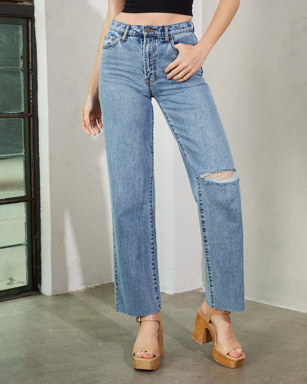 Woolridge High Rise Straight Leg Jeans-Matylis